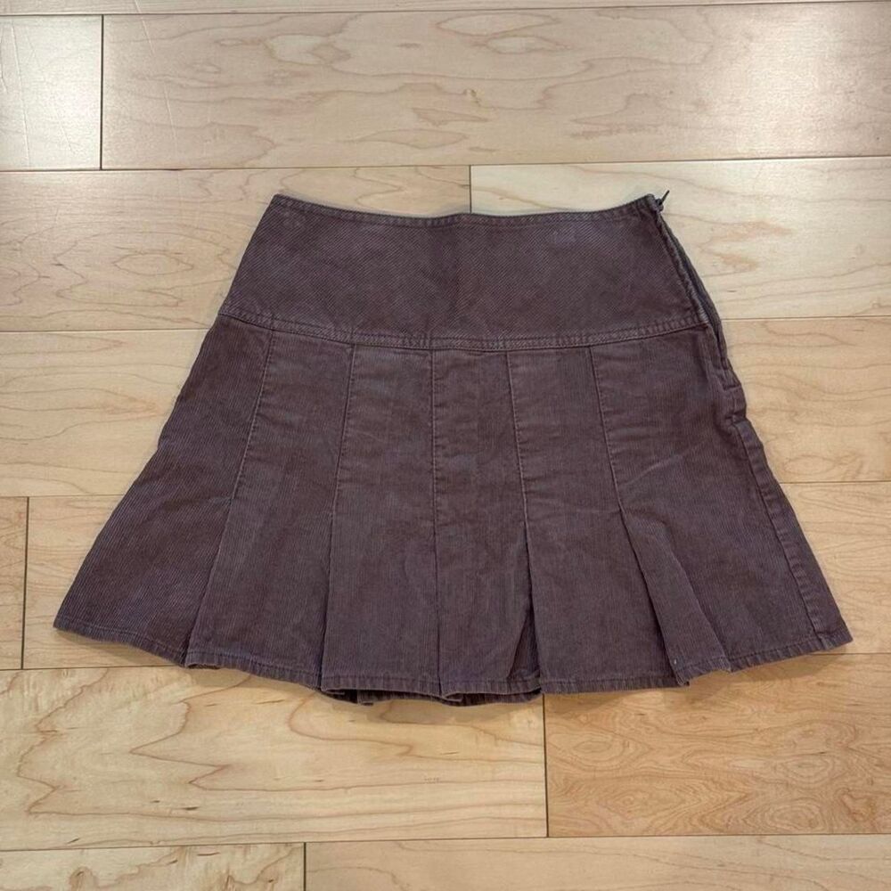H&M Divided Pleated Mini Skirt — Chocolate Brown